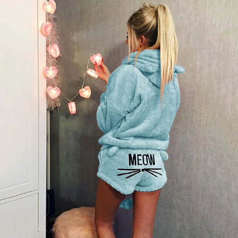 "Meow & Forever Fuzzy" Pajama Set