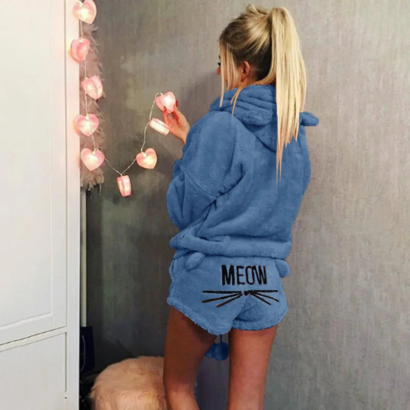 "Meow & Forever Fuzzy" Pajama Set