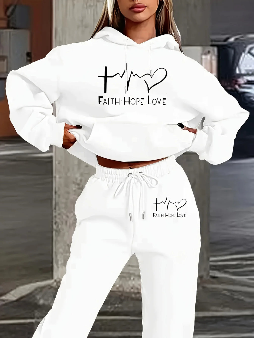 Women Sets Hoodies Pants 2 Piece Outfits Aesthetic Sportswear Sweatsuit  Letter Print Suit Ladies Tracksuit
