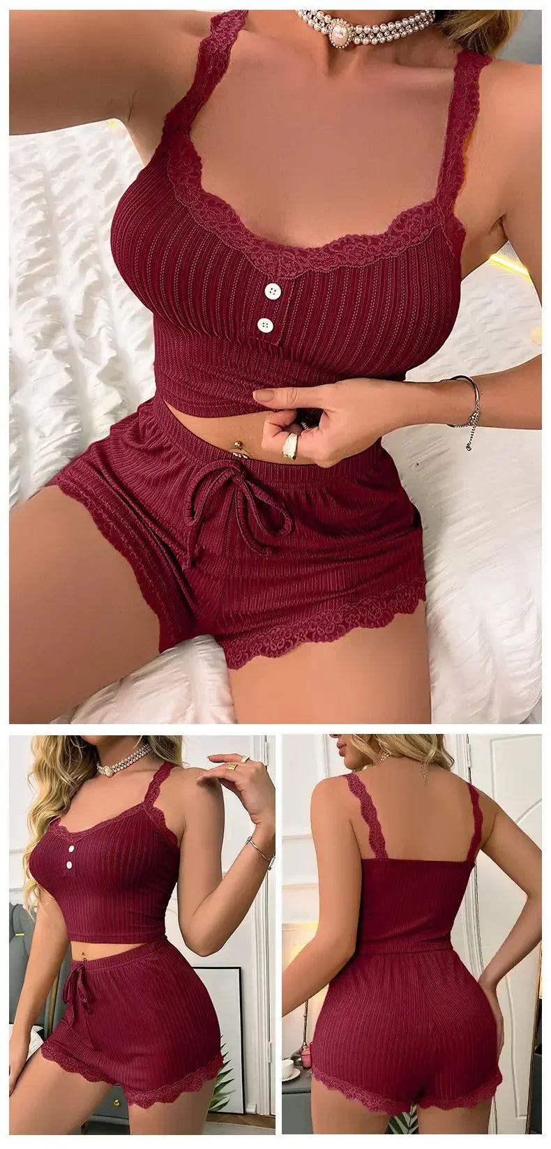 "Whisper Lace" Pajama Set