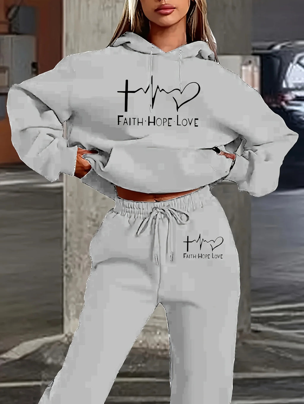 Women Sets Hoodies Pants 2 Piece Outfits Aesthetic Sportswear Sweatsuit  Letter Print Suit Ladies Tracksuit